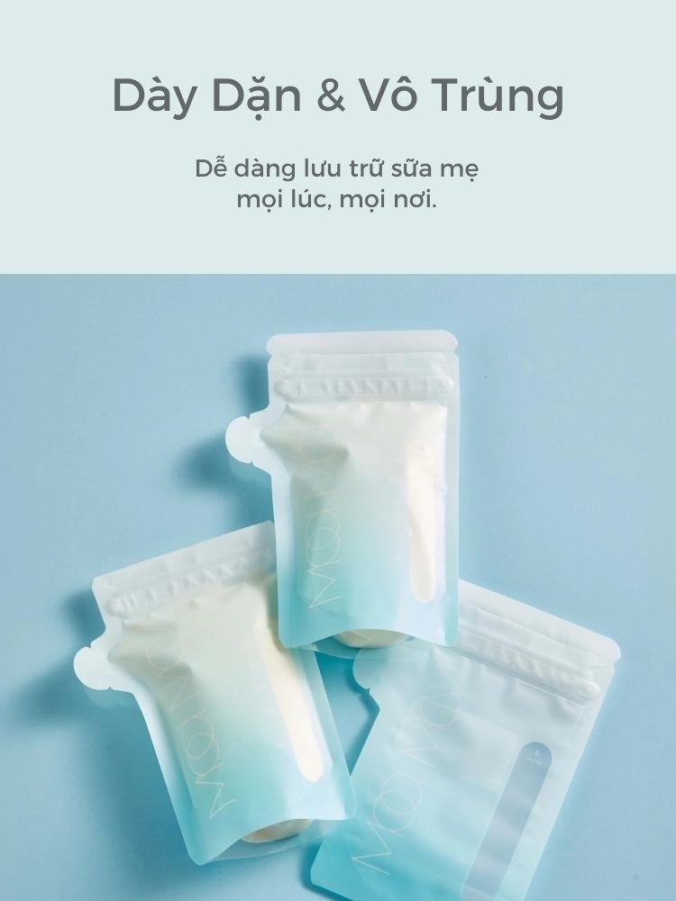 MOOIMOM Túi trữ sữa cảm ứng nhiệt 100ml description image