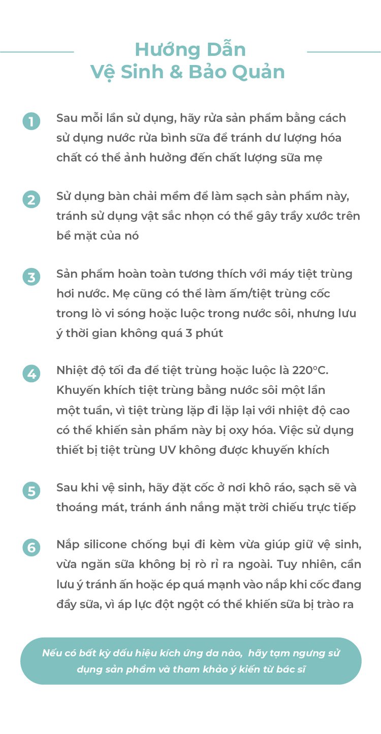 MOOIMOM Cốc Hứng Sữa Silicone Cao Cấp Cho Mẹ Sau Sinh Chống Tràn, Kèm Nắp Đậy & Dây Đeo Tiện Lợi description image