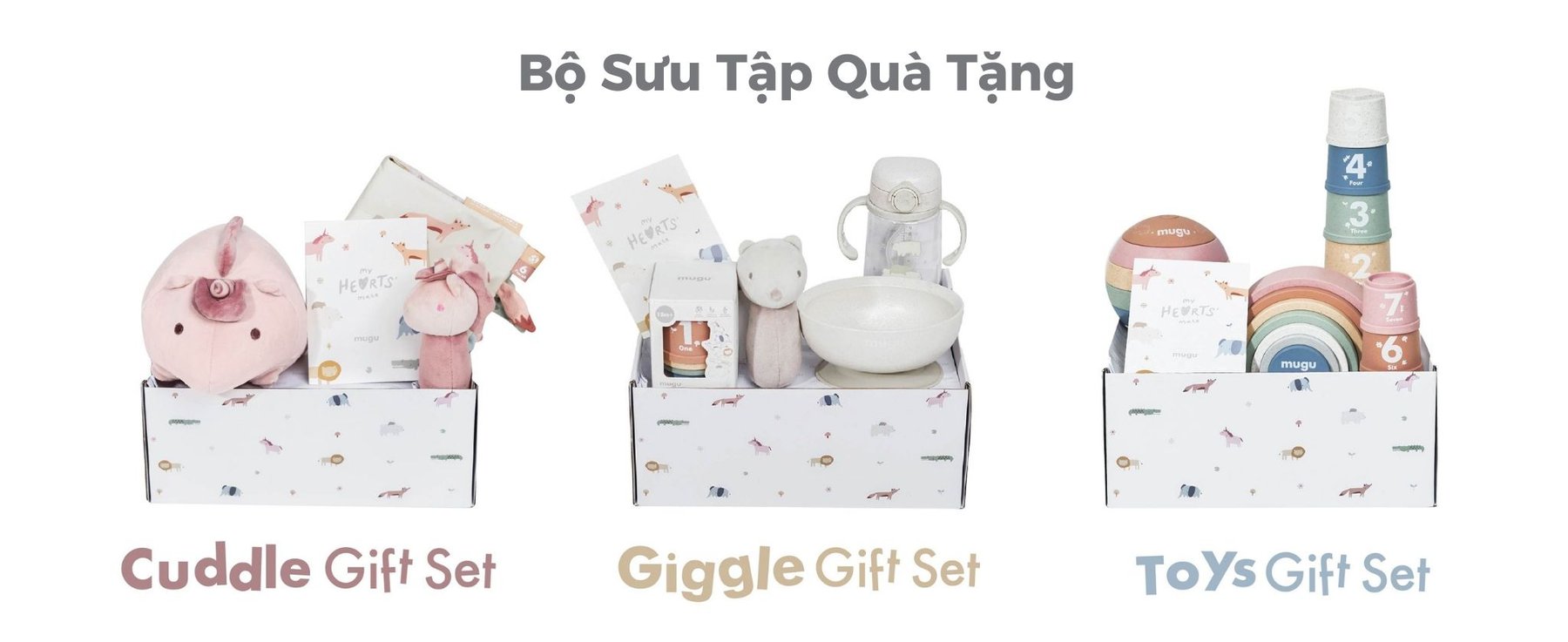 Mugu CUDDLE GIFTSET - Hộp Quà Đồ Chơi Thú Bông Cho Bé description image
