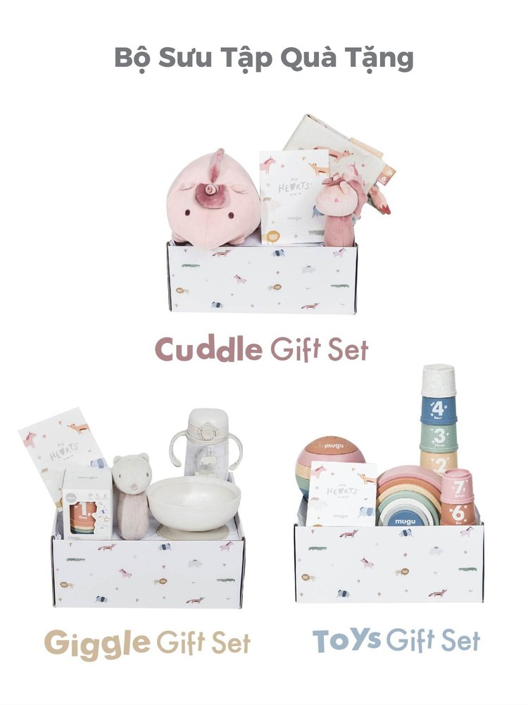 Mugu CUDDLE GIFTSET - Hộp Quà Đồ Chơi Thú Bông Cho Bé description image