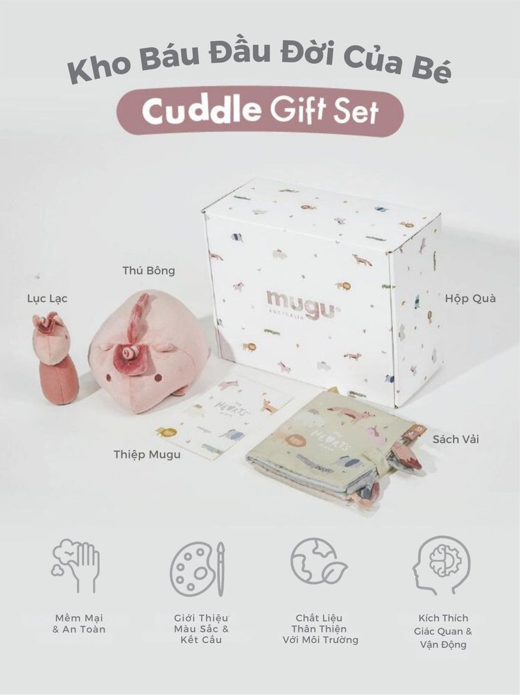 Mugu CUDDLE GIFTSET - Hộp Quà Đồ Chơi Thú Bông Cho Bé description image