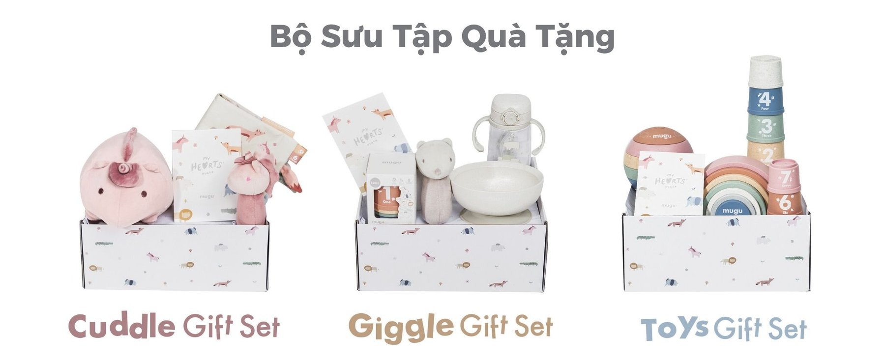 Mugu Giggle Giftset - Hộp Quà Cười Khúc Khích Cho Bé description image