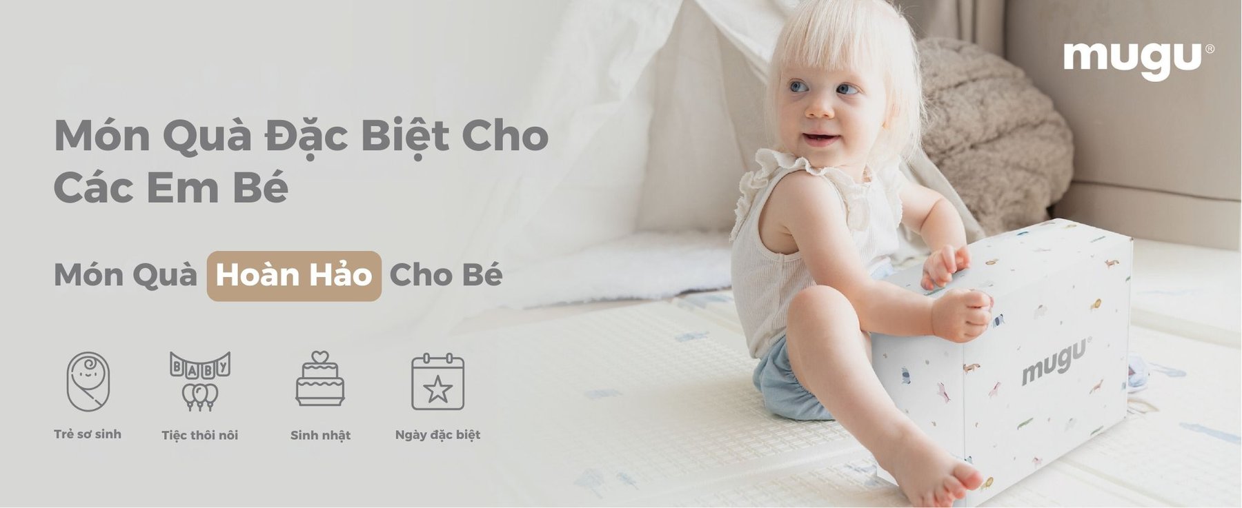Mugu Giggle Giftset - Hộp Quà Cười Khúc Khích Cho Bé description image