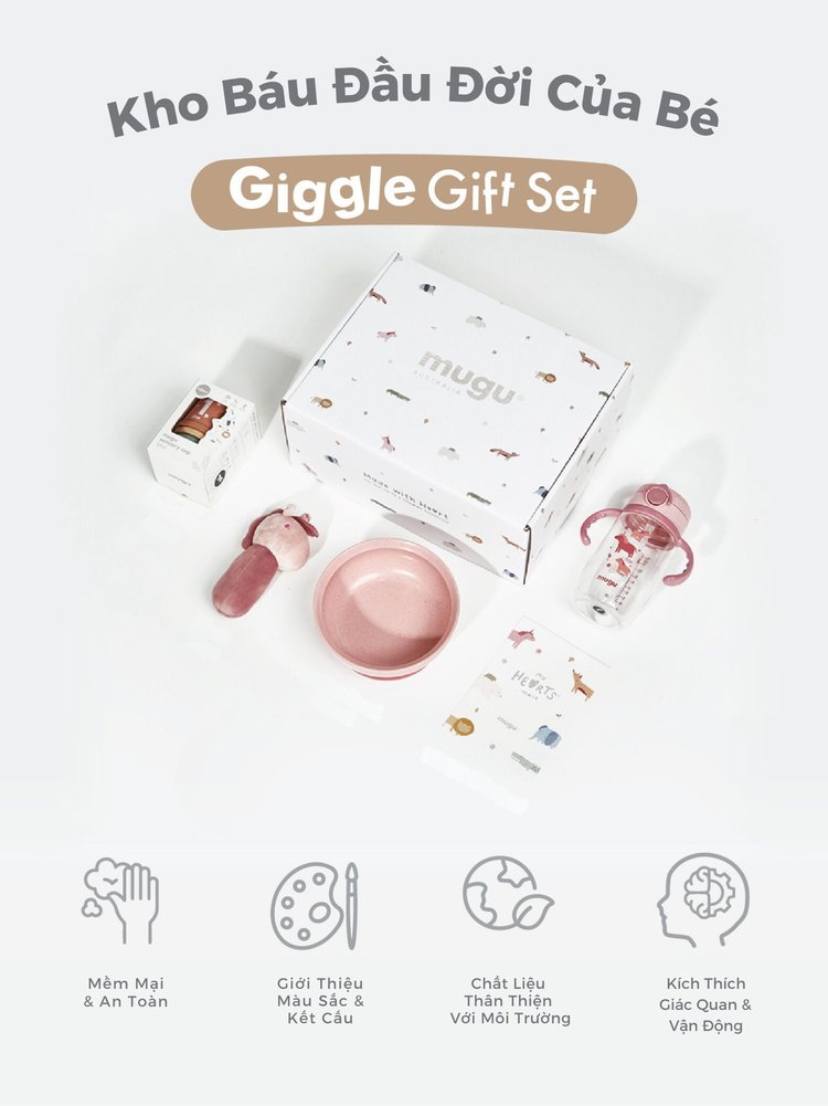 Mugu Giggle Giftset - Hộp Quà Cười Khúc Khích Cho Bé description image