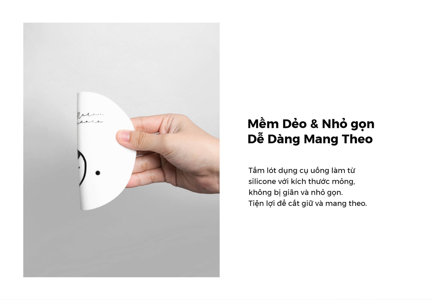 Miếng Lót Ly Silicone Nero Bianco description image