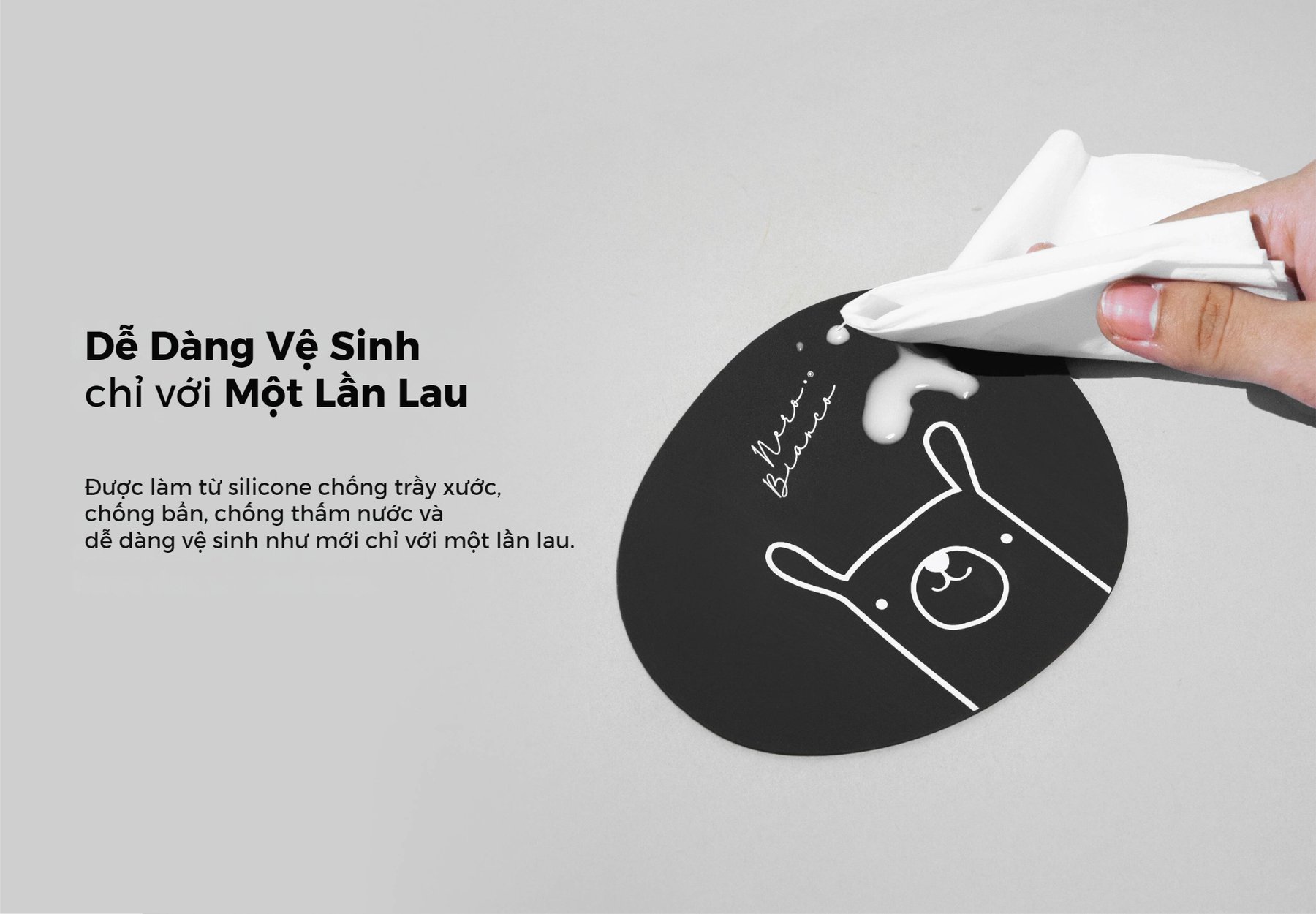 Miếng Lót Ly Silicone Nero Bianco description image