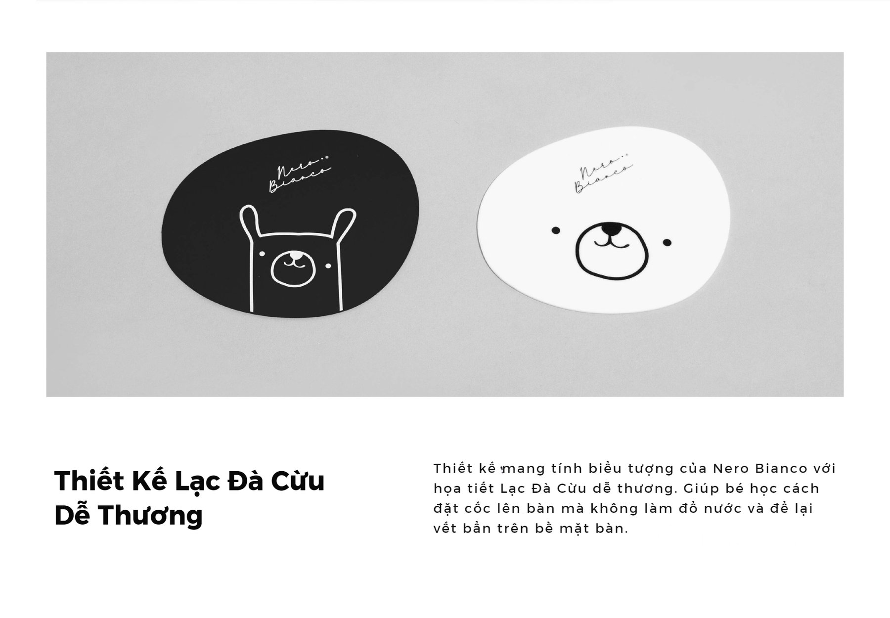 Miếng Lót Ly Silicone Nero Bianco description image
