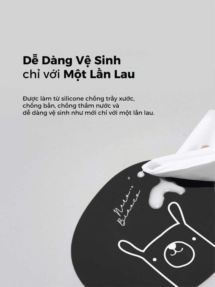 Miếng Lót Ly Silicone Nero Bianco description image