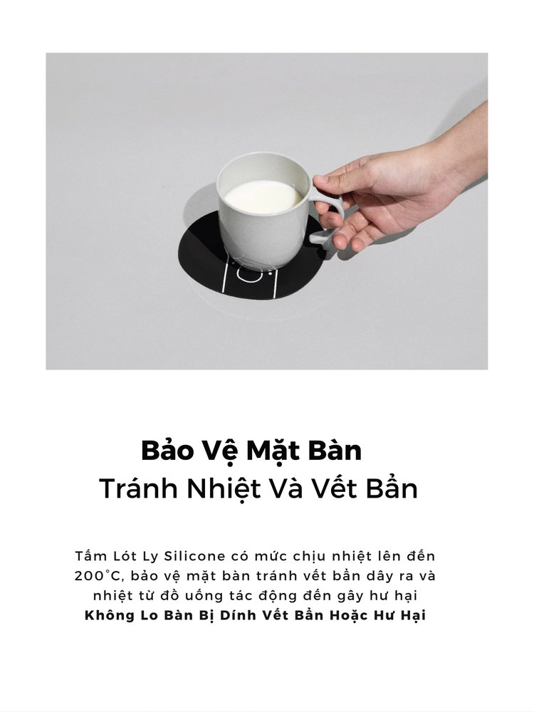 Miếng Lót Ly Silicone Nero Bianco description image