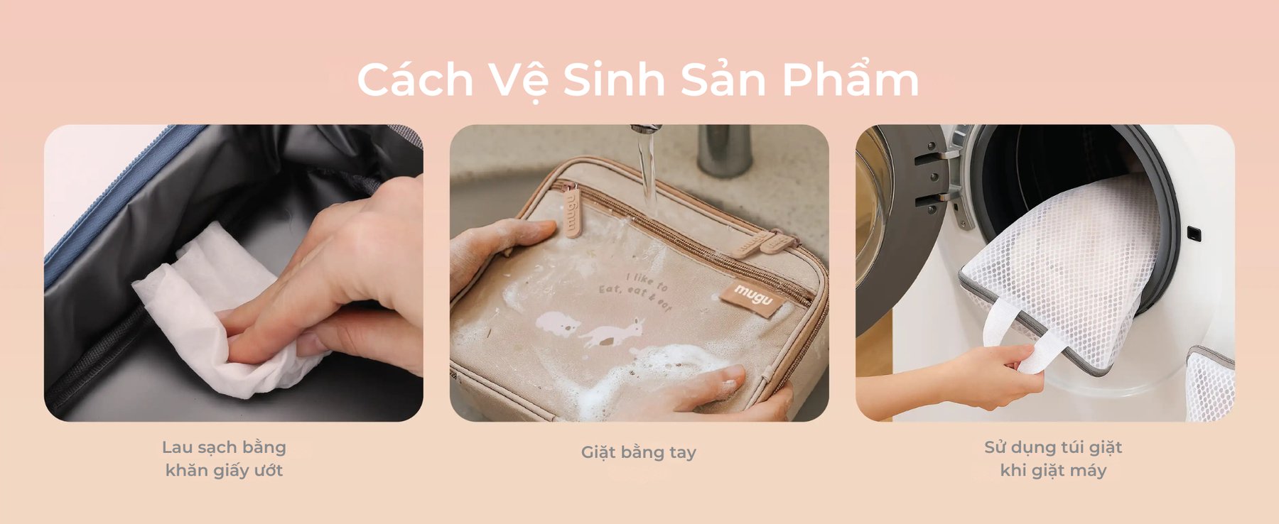 mugu Bộ Hộp Cơm Kèm Túi Đựng Tiện Lợi Cho Bé description image