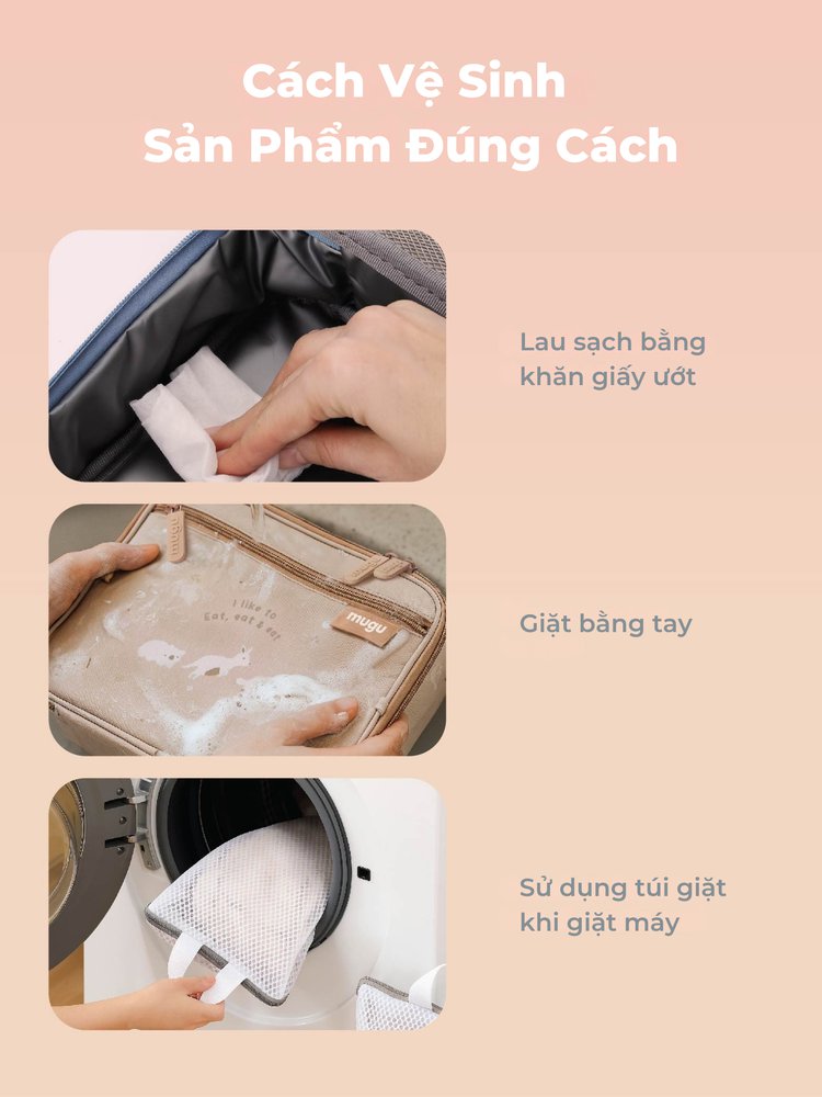 mugu Bộ Hộp Cơm Kèm Túi Đựng Tiện Lợi Cho Bé description image